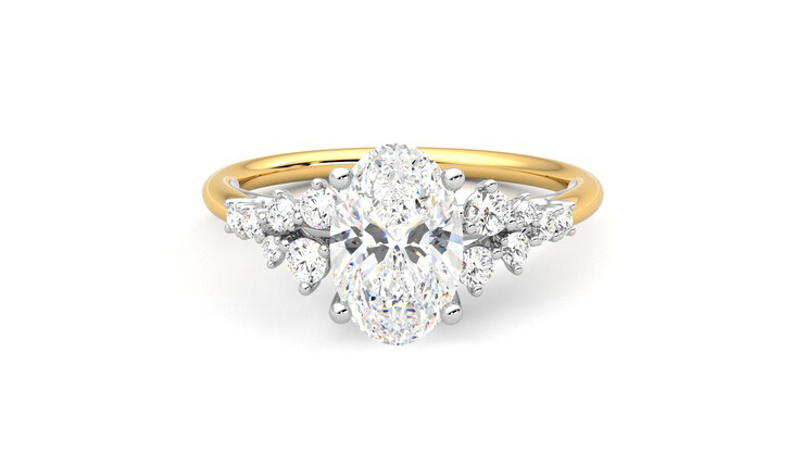 Taylor & Hart Marula Oval Engagement Ring 360 degree image 29