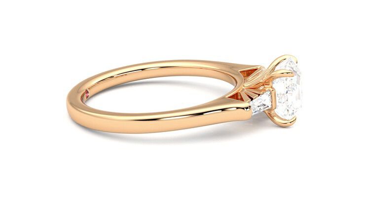 Taylor & Hart Mirror Asscher Engagement Ring 360 degree image 9