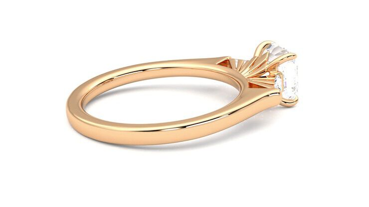 Taylor & Hart Mirror Asscher Engagement Ring 360 degree image 11
