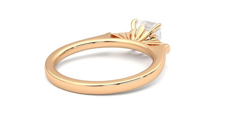 Taylor & Hart Mirror Asscher Engagement Ring 360 degree image 13