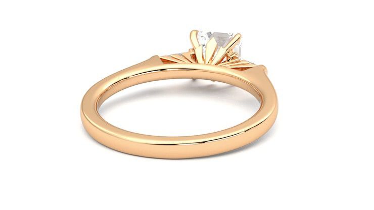 Taylor & Hart Mirror Asscher Engagement Ring 360 degree image 14
