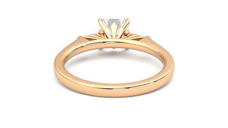 Taylor & Hart Mirror Asscher Engagement Ring 360 degree image 15