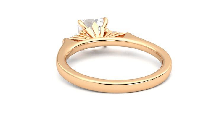 Taylor & Hart Mirror Asscher Engagement Ring 360 degree image 16