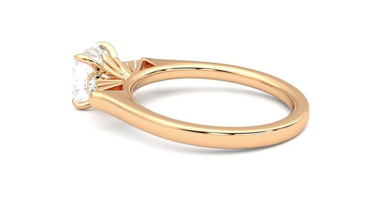 Taylor & Hart Mirror Asscher Engagement Ring 360 degree image 19