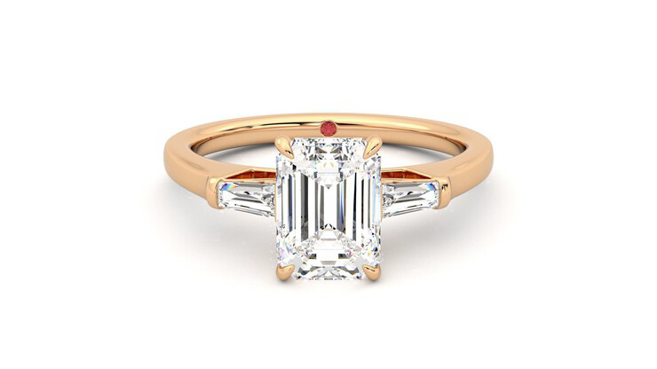Taylor & Hart Mirror Emerald Engagement Ring 360 detail 01