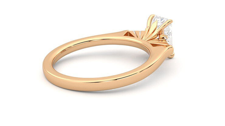Taylor & Hart Mirror Emerald Engagement Ring 360 degree image 12