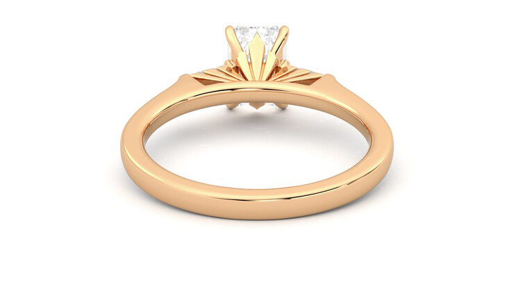 Taylor & Hart Mirror Emerald Engagement Ring 360 degree image 15
