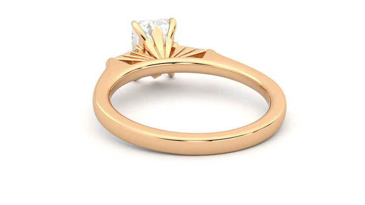 Taylor & Hart Mirror Emerald Engagement Ring 360 degree image 16