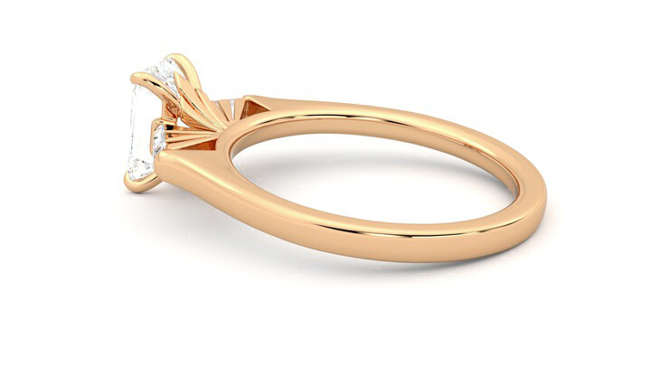 Taylor & Hart Mirror Emerald Engagement Ring 360 degree image 19