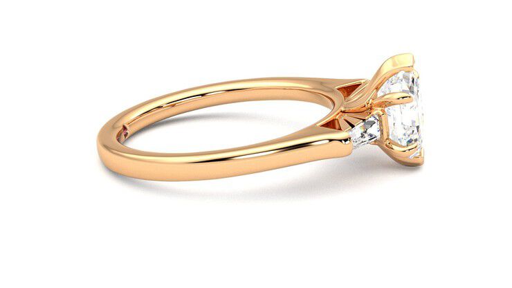 Taylor & Hart Mirror Hexagonal Engagement Ring 360 degree image 9