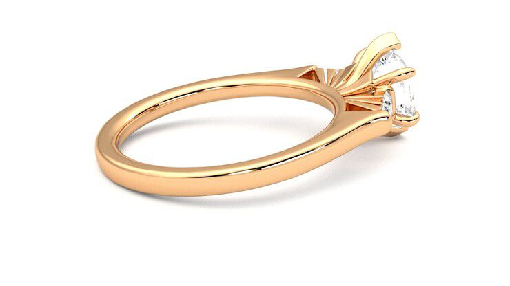Taylor & Hart Mirror Hexagonal Engagement Ring 360 degree image 11