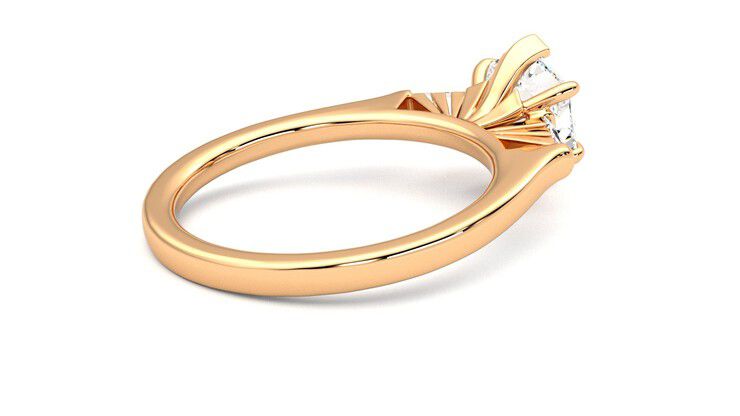 Taylor & Hart Mirror Hexagonal Engagement Ring 360 degree image 12