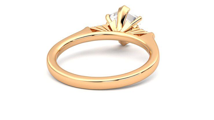 Taylor & Hart Mirror Hexagonal Engagement Ring 360 degree image 14