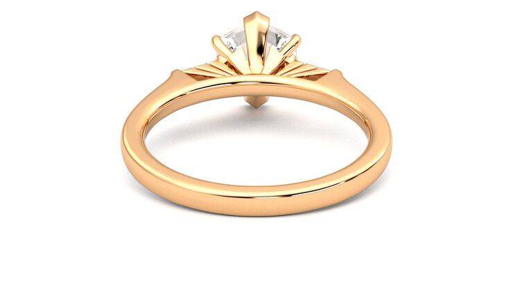 Taylor & Hart Mirror Hexagonal Engagement Ring 360 degree image 15
