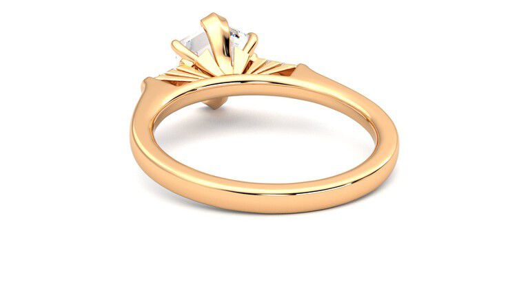 Taylor & Hart Mirror Hexagonal Engagement Ring 360 degree image 16