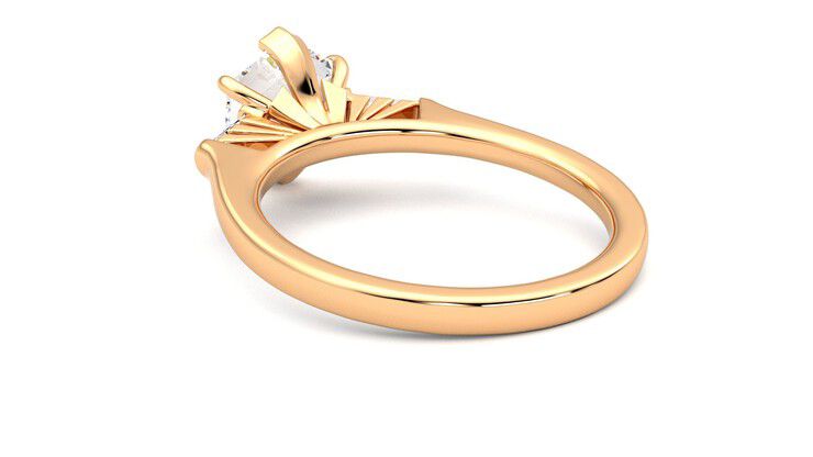 Taylor & Hart Mirror Hexagonal Engagement Ring 360 degree image 17