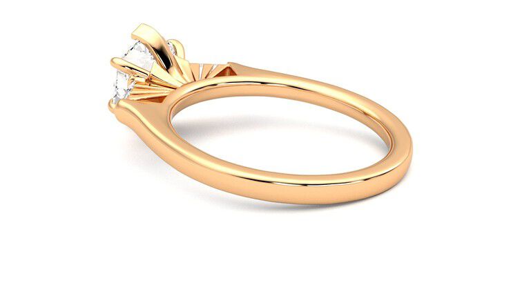 Taylor & Hart Mirror Hexagonal Engagement Ring 360 degree image 18