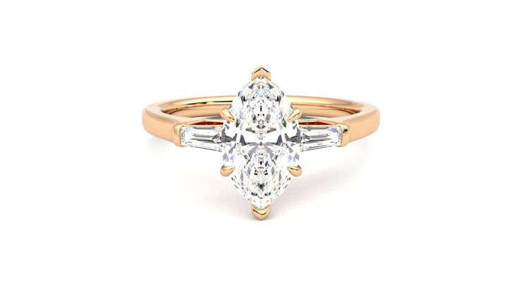 Taylor & Hart Mirror Marquise Engagement Ring 360 degree image 0