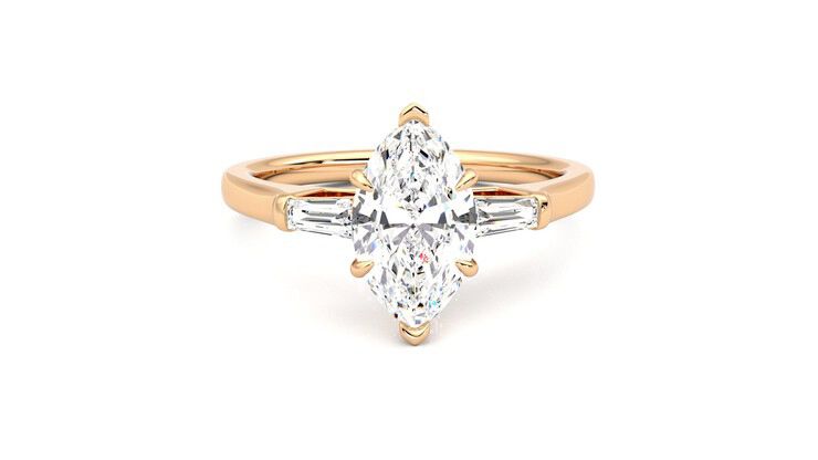 Taylor & Hart Mirror Marquise Engagement Ring 360 degree image 1