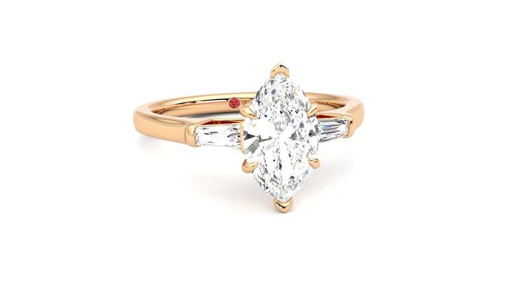 Taylor & Hart Mirror Marquise Engagement Ring 360 degree image 3