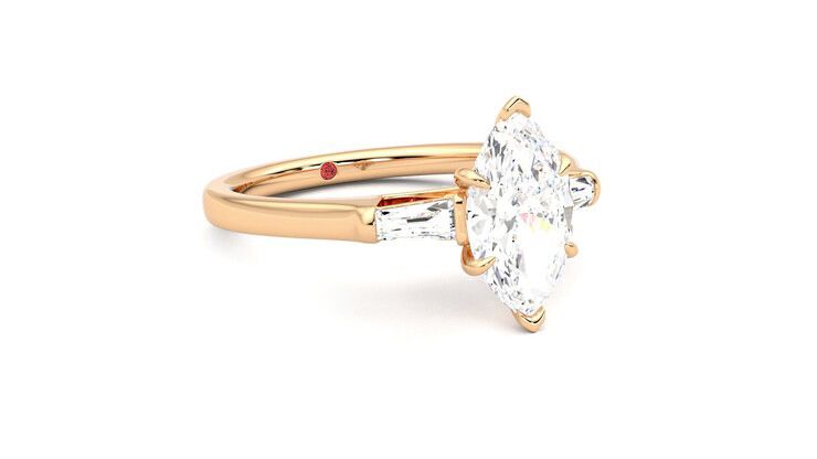 Taylor & Hart Mirror Marquise Engagement Ring 360 degree image 5
