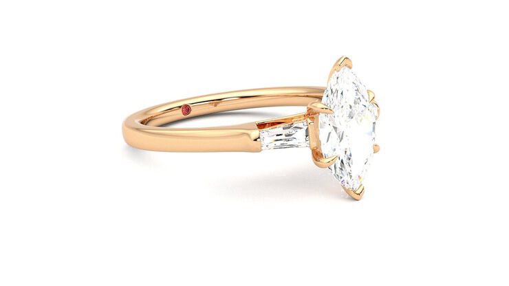 Taylor & Hart Mirror Marquise Engagement Ring 360 degree image 6