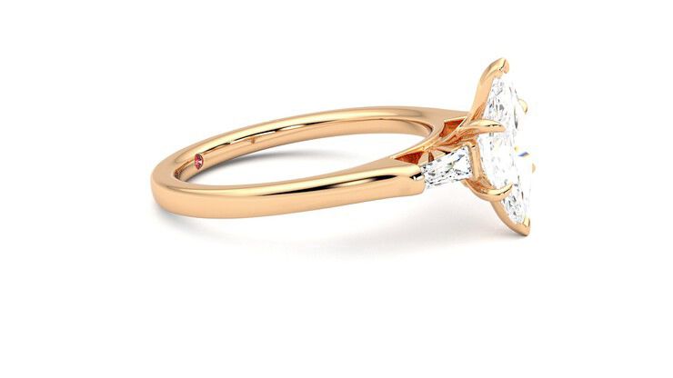 Taylor & Hart Mirror Marquise Engagement Ring 360 degree image 8