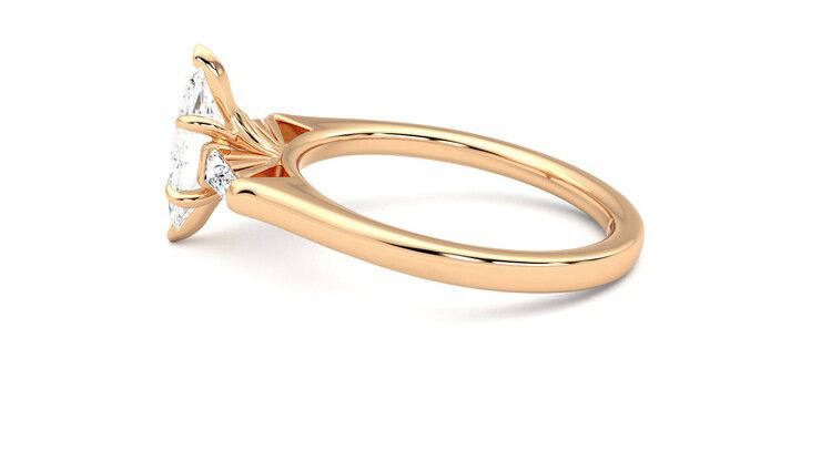 Taylor & Hart Mirror Marquise Engagement Ring 360 degree image 20