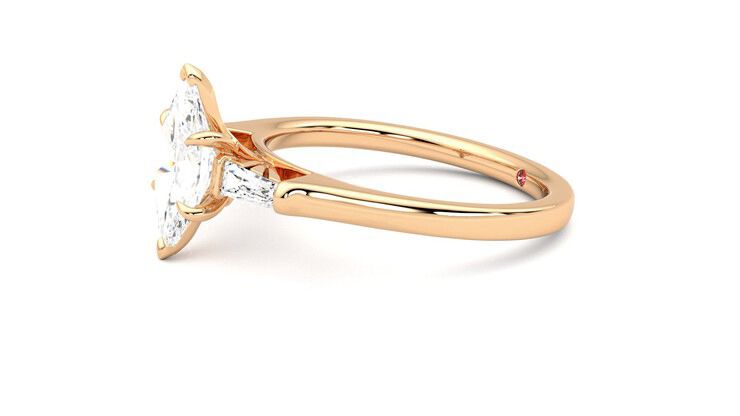 Taylor & Hart Mirror Marquise Engagement Ring 360 degree image 22