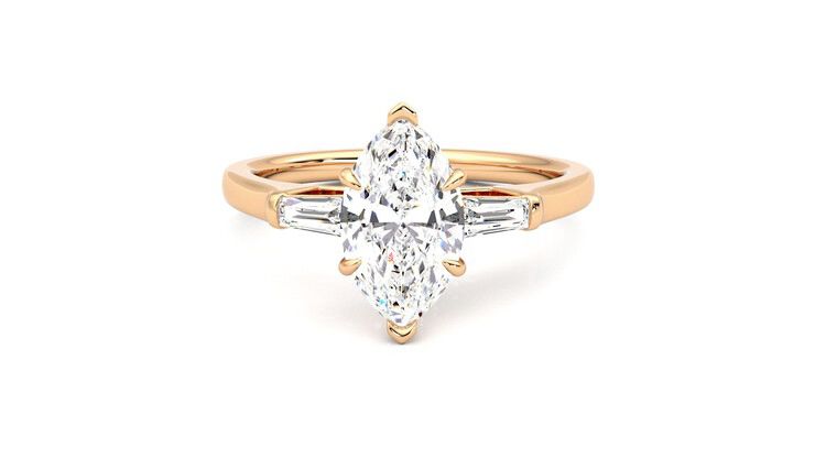 Taylor & Hart Mirror Marquise Engagement Ring 360 degree image 29