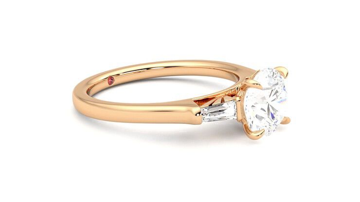 Taylor & Hart Mirror Round Engagement Ring 360 degree image 7