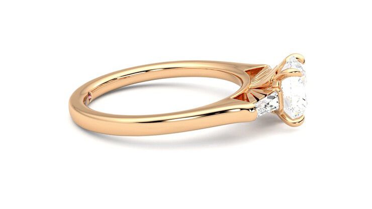 Taylor & Hart Mirror Round Engagement Ring 360 degree image 9