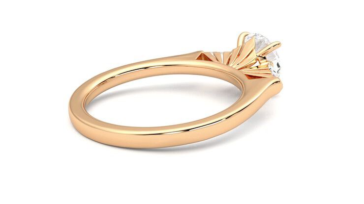Taylor & Hart Mirror Round Engagement Ring 360 degree image 12