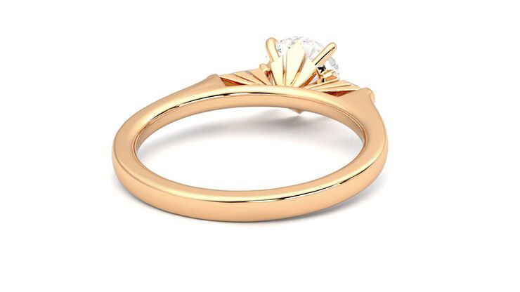 Taylor & Hart Mirror Round Engagement Ring 360 degree image 14