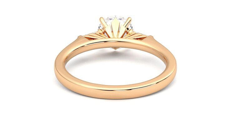 Taylor & Hart Mirror Round Engagement Ring 360 degree image 15