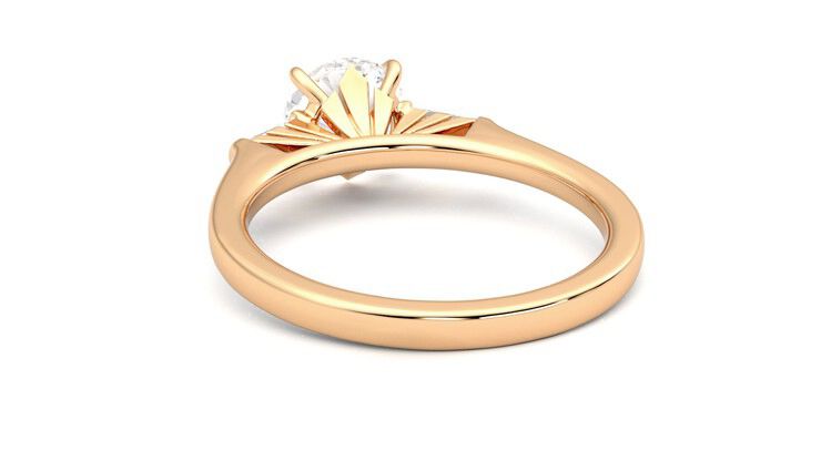 Taylor & Hart Mirror Round Engagement Ring 360 degree image 16