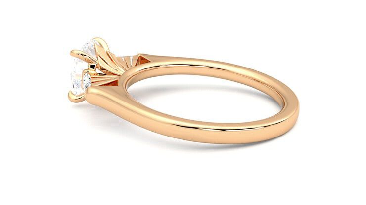 Taylor & Hart Mirror Round Engagement Ring 360 degree image 19