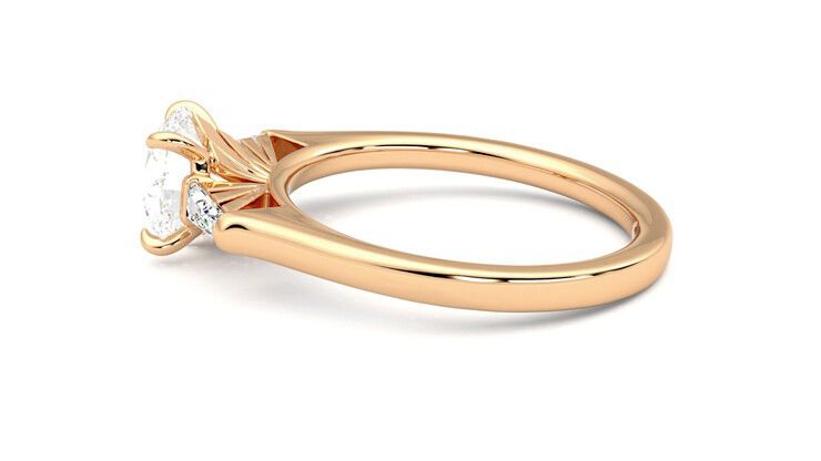 Taylor & Hart Mirror Round Engagement Ring 360 degree image 20