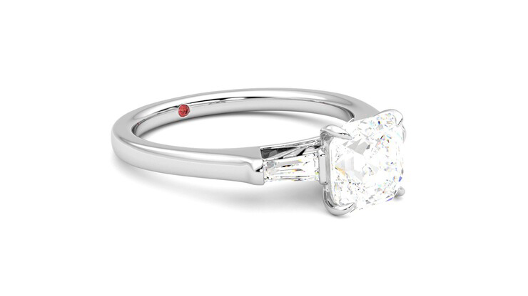 Taylor & Hart Mirror Asscher Engagement Ring 360 degree image 6