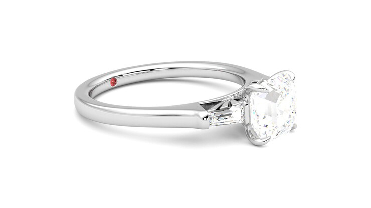 Taylor & Hart Mirror Asscher Engagement Ring 360 degree image 7