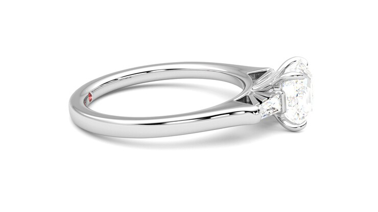 Taylor & Hart Mirror Asscher Engagement Ring 360 degree image 9