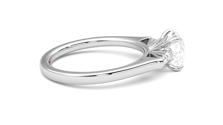 Taylor & Hart Mirror Asscher Engagement Ring 360 degree image 10