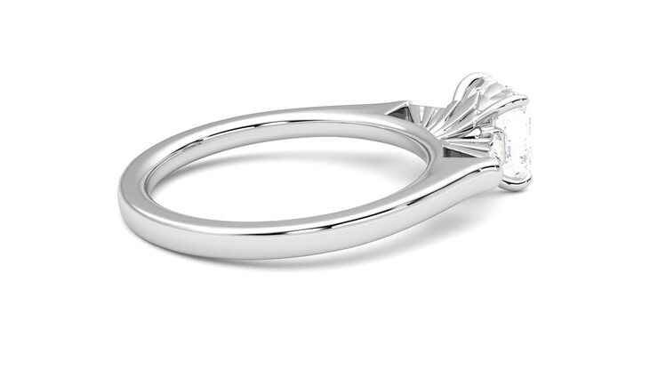 Taylor & Hart Mirror Asscher Engagement Ring 360 degree image 11