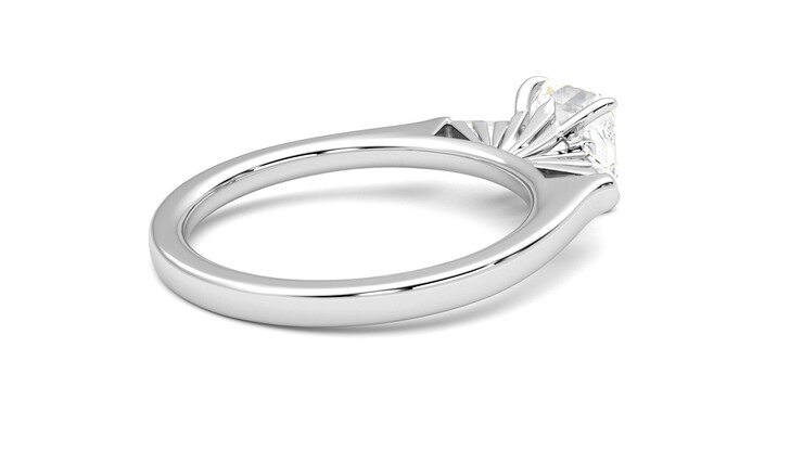 Taylor & Hart Mirror Asscher Engagement Ring 360 degree image 12
