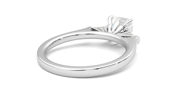 Taylor & Hart Mirror Asscher Engagement Ring 360 degree image 13