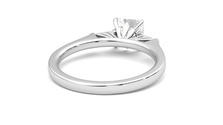Taylor & Hart Mirror Asscher Engagement Ring 360 degree image 14