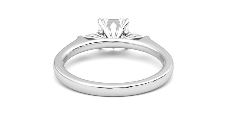 Taylor & Hart Mirror Asscher Engagement Ring 360 degree image 15