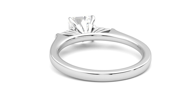 Taylor & Hart Mirror Asscher Engagement Ring 360 degree image 16