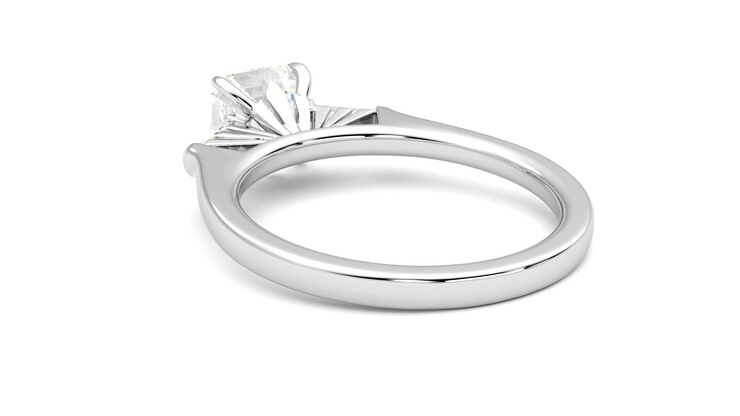 Taylor & Hart Mirror Asscher Engagement Ring 360 degree image 17