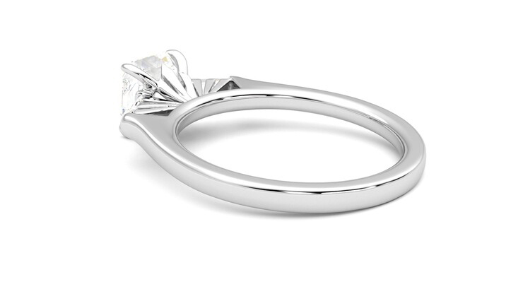 Taylor & Hart Mirror Asscher Engagement Ring 360 degree image 18